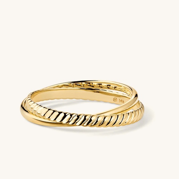 Mejuri 14k solid gold Duo Ring. Size 9 - Picture 3 of 4